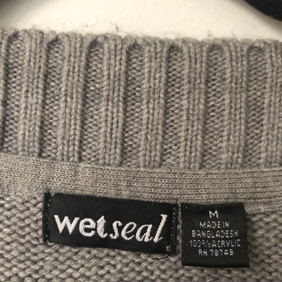 COPY - Wetseal Plunge-neck Sweater Dress - Picture 3 of 4